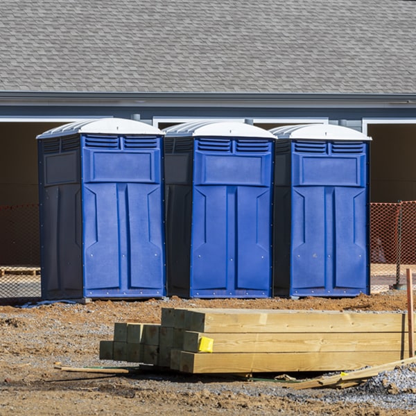 what is the expected delivery and pickup timeframe for the porta potties in Blue Jay